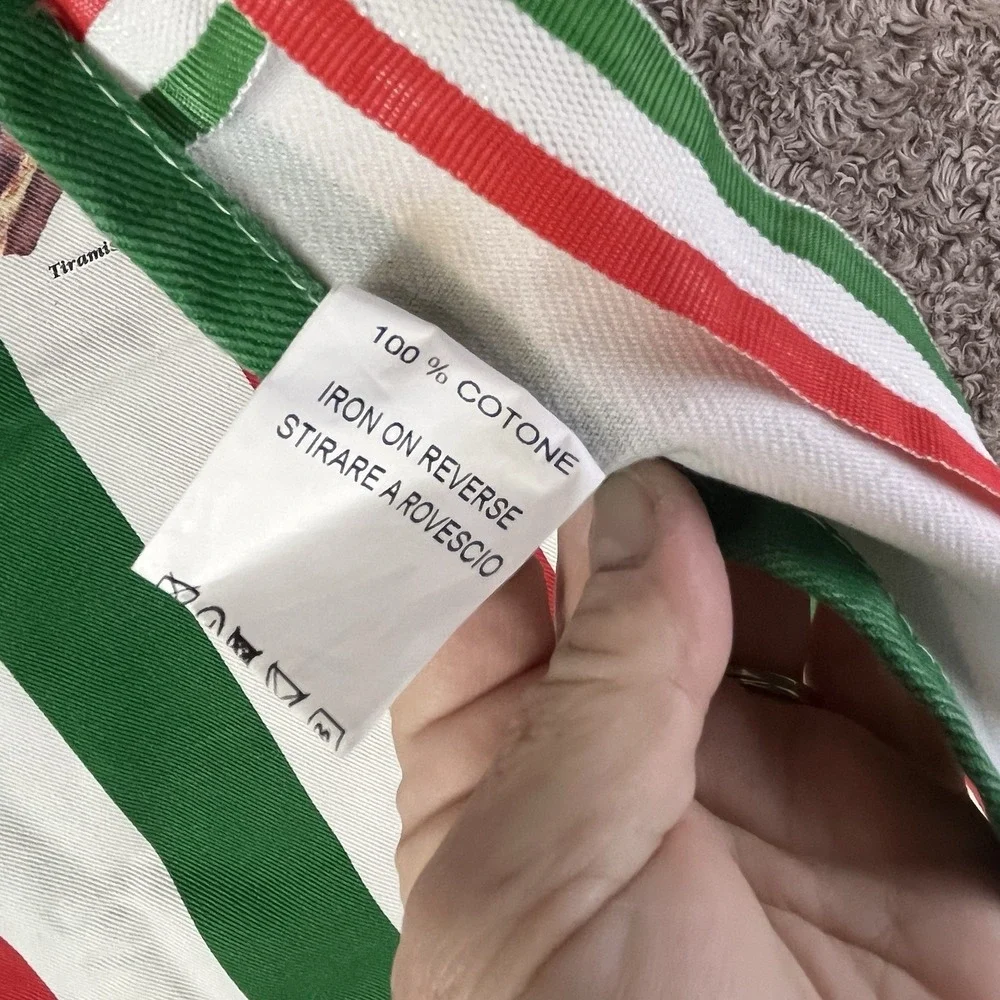 Dolce Italia Florence Bar Apron Red White Green Flag of Italy Striped Sweets